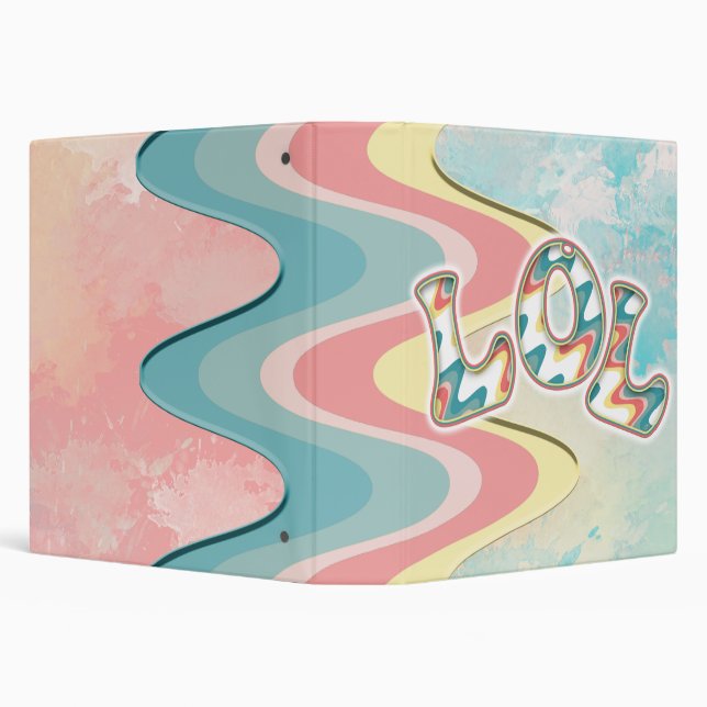 lol ~ light waves  3 ring binder (Background)