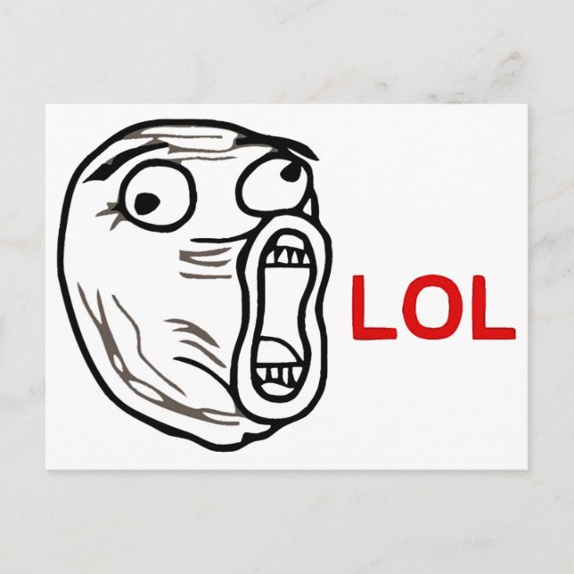 LOL Meme Postcard (Front)