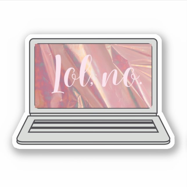 Lol, No Holographic Design Sticker (Front)