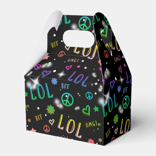 LOL Rainbow Sparkle Birthday Party Favor Boxes