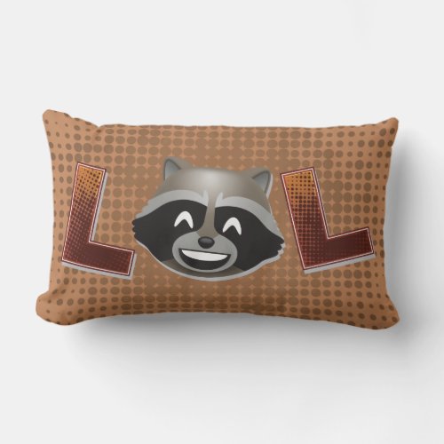 LOL Rocket Emoji Lumbar Pillow