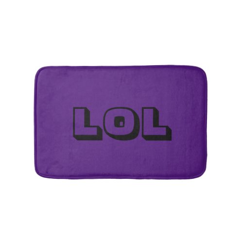 LOL Royal Purple and Black Cute  Funny Bath Mat