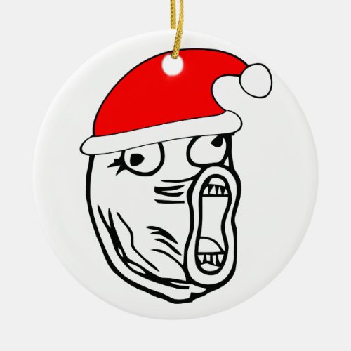 LOL Santa _ xmas internet meme Ceramic Ornament