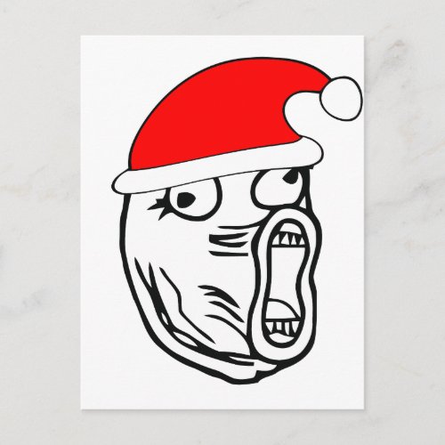 LOL Santa _ xmas internet meme Holiday Postcard