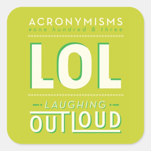 LOL SQUARE STICKER (Front)