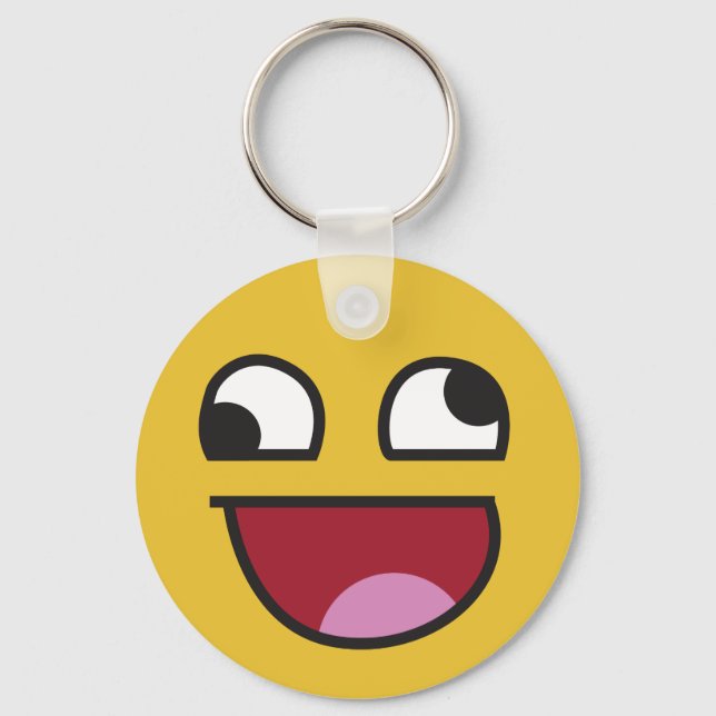 lol. wonky eyes emoji keychain (Front)