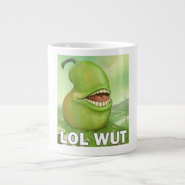 Lol Wut Pear Giant Coffee Mug (Front)