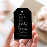 LOLA 21st Birthday Favor Tag Black<br><div class="desc">The Lola collection exudes modern elegance with its sleek lines and contemporary typography. Its feminine undertones are beautifully balanced with a bold statement,  making it an ideal choice for the vivacious and modern bride.</div>