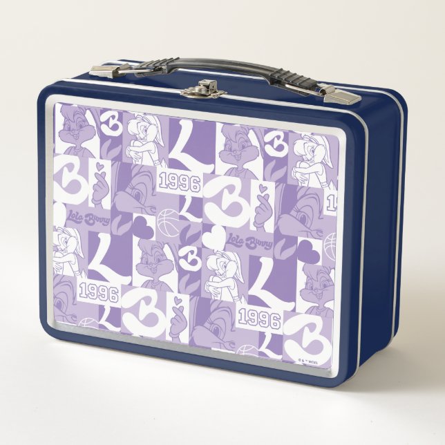 Lola '96 Grid Pattern Metal Lunch Box (Front)