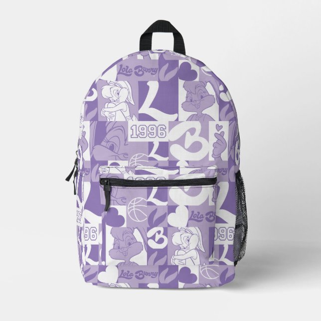 Lola '96 Grid Pattern Printed Backpack (Front)