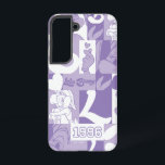 Lola '96 Grid Pattern Samsung Galaxy S22 Case<br><div class="desc">Get your Lola fix with the Lola '96 Grid Pattern! This repeating pattern design features a collage of Lola Bunny poses, her name, basketball details, and the iconic "1996" year. The consistent lavender and white palette creates a stylish and unique look. Personalize your Zazzle products – from fabric to phone...</div>