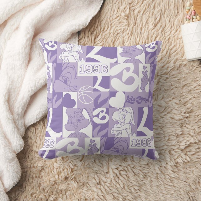 Lola '96 Grid Pattern Throw Pillow (Blanket)