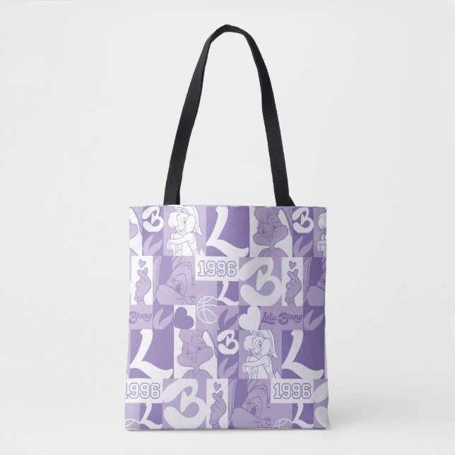 Lola '96 Grid Pattern Tote Bag (Front)