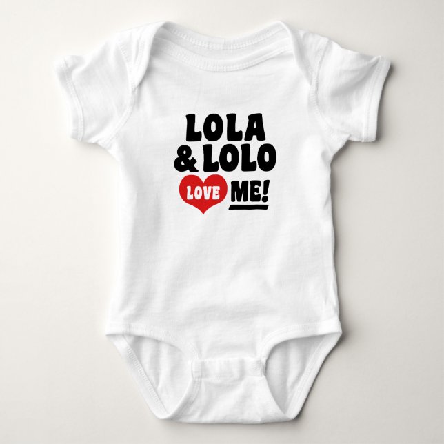 Lola and lolo love Me Baby Bodysuit (Front)
