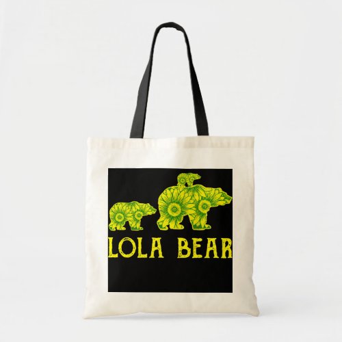 Lola Bear Bear with Two Cubs Mothers Day Mom  Tote Bag
