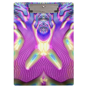 LOLA ~ BIZARRE 3D! ~ Blue Yellow Pink original ~ Clipboard