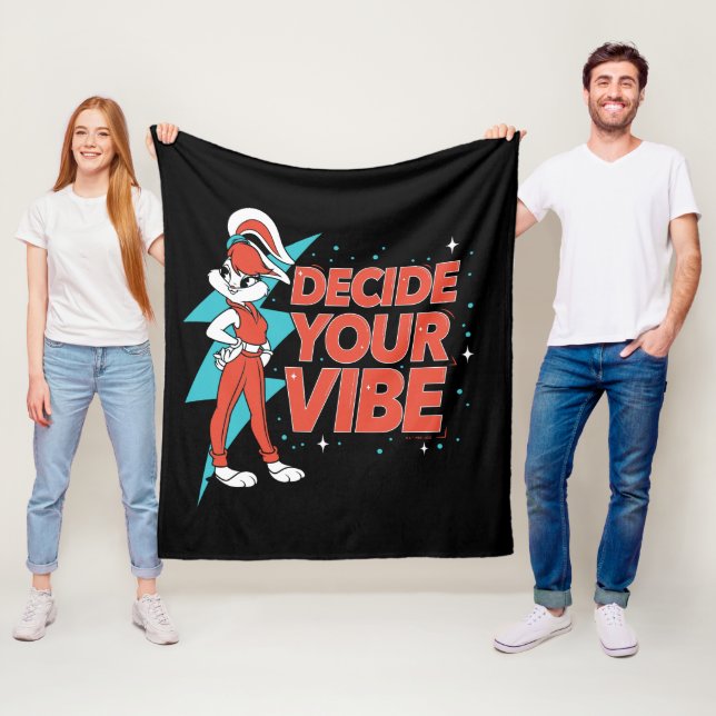 Lola Bunny Decide Your Vibe Fleece Blanket (In Situ)