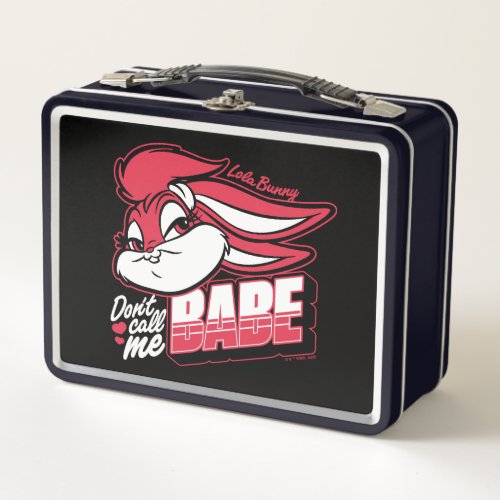 Lola Bunny Dont Call Me Babe Metal Lunch Box
