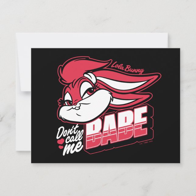 Lola Bunny Don't Call Me Babe Note Card (Front)