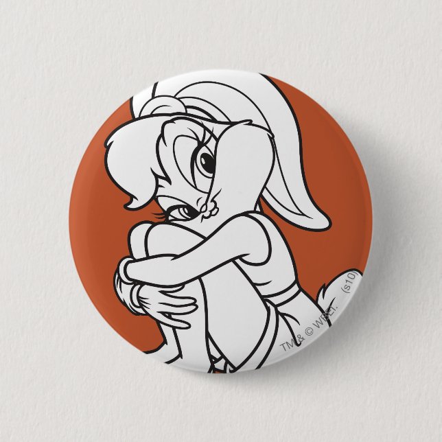 Lola Bunny Flirty Pinback Button (Front)