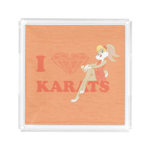 Lola Bunny I Heart Karats Acrylic Tray