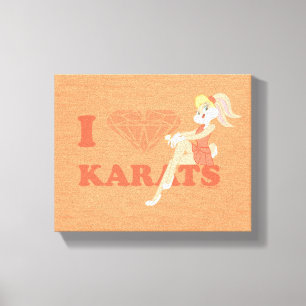 Lola Bunny I Heart Karats Canvas Print