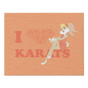 Lola Bunny I Heart Karats Faux Canvas Print