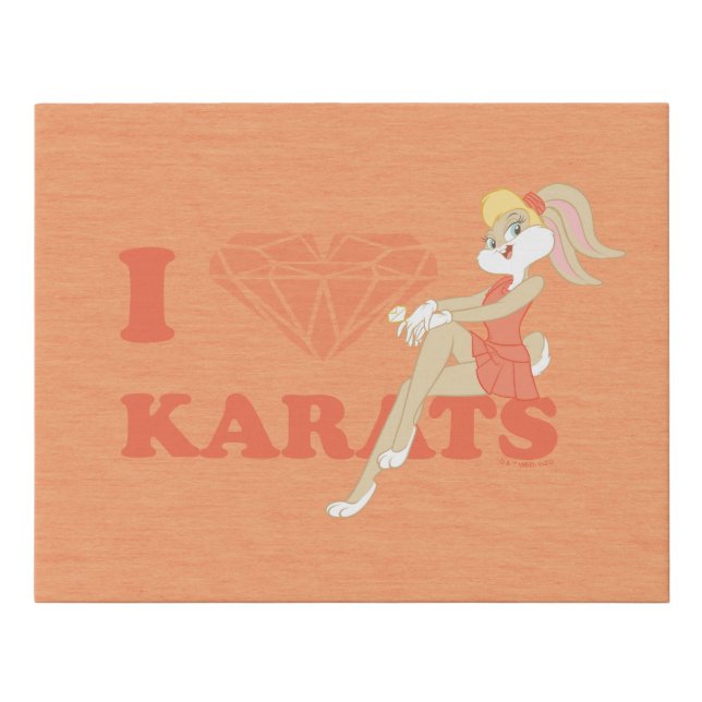 Lola Bunny I Heart Karats Faux Canvas Print (Front)