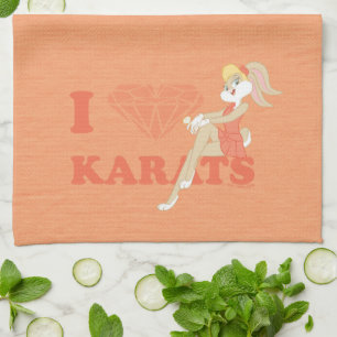 Lola Bunny I Heart Karats Kitchen Towel