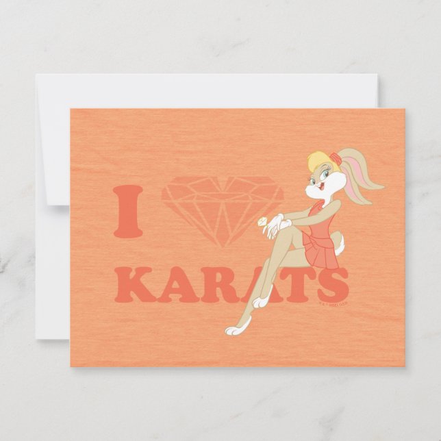 Lola Bunny I Heart Karats Note Card (Front)