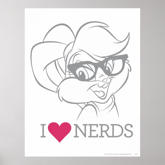 Lola Bunny - I Heart Nerds Poster (Front)
