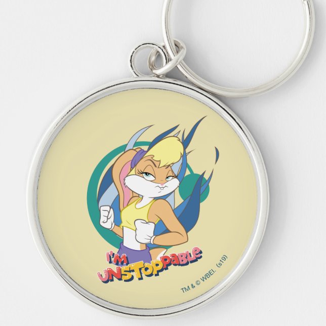 Lola Bunny "I'm Unstoppable" Keychain (Front)