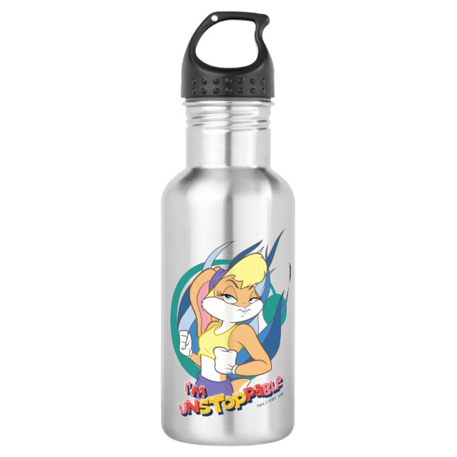Lola Bunny "I'm Unstoppable" Stainless Steel Water Bottle (Front)