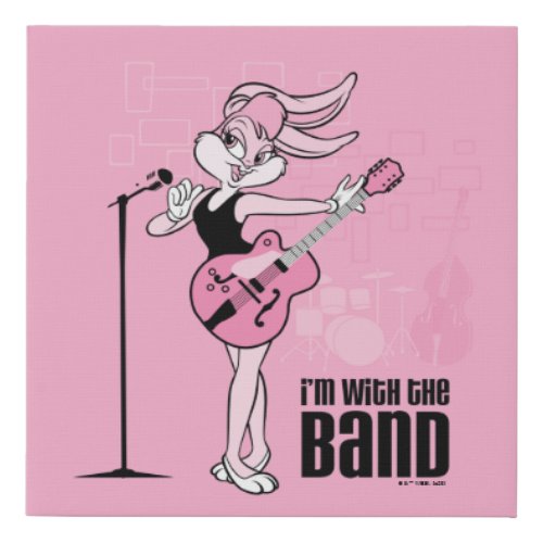 Lola Bunny Im With The Band Faux Canvas Print