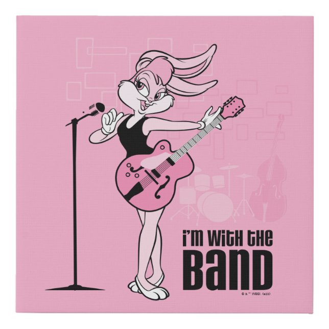Lola Bunny I'm With The Band Faux Canvas Print (Front)