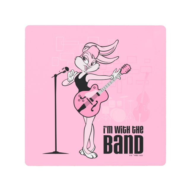 Lola Bunny I'm With The Band Metal Print (Front)