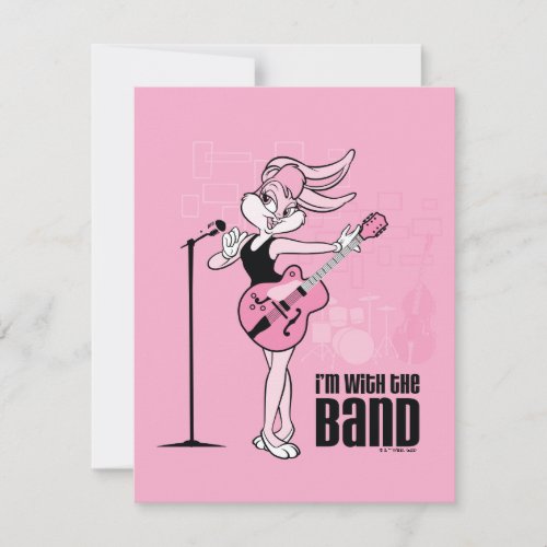 Lola Bunny Im With The Band Note Card