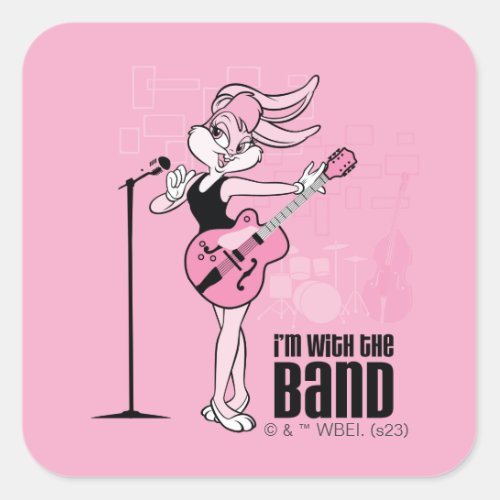 Lola Bunny Im With The Band Square Sticker