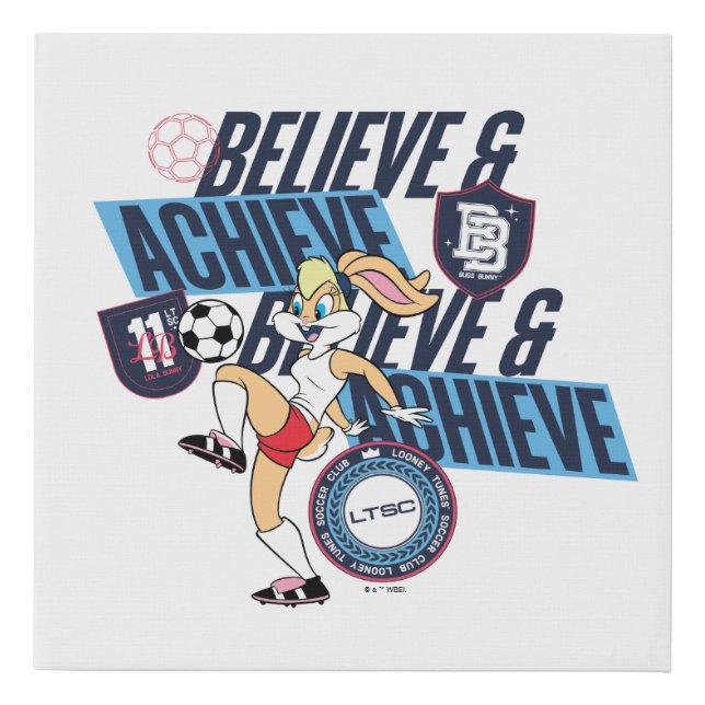 Lola Bunny LOONEY TUNES™ Soccer Club Graphic Faux Canvas Print (Front)