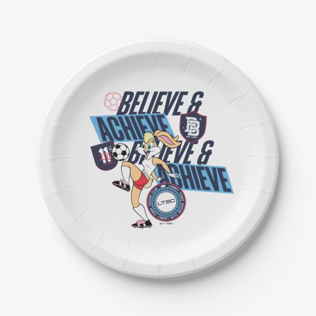 Lola Bunny LOONEY TUNES™ Soccer Club Graphic Paper Plates (Front)