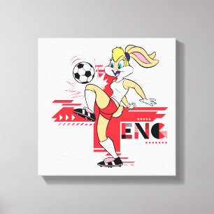 Lola Bunny Team England Soccer Graphic Canvas Print