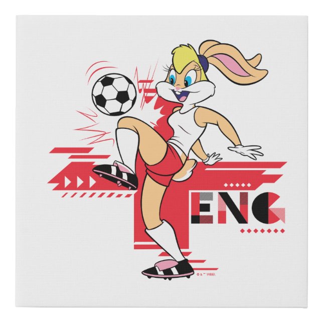 Lola Bunny Team England Soccer Graphic Faux Canvas Print (Front)