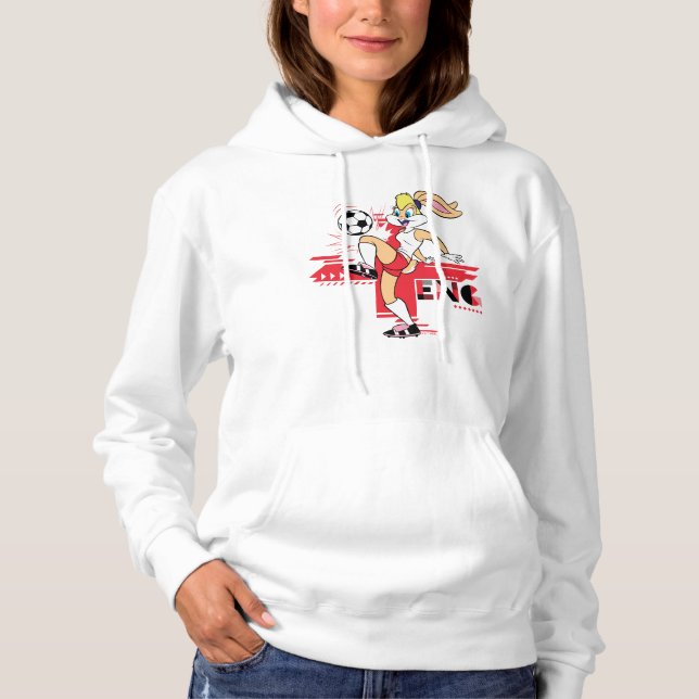 Lola Bunny Team England Soccer Graphic Hoodie (Front)