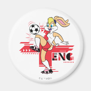 Lola Bunny Team England Soccer Graphic Magnet