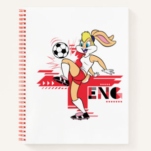 Lola Bunny Team England Soccer Graphic Notebook