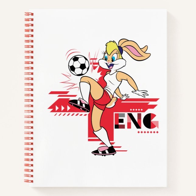 Lola Bunny Team England Soccer Graphic Notebook (Front)