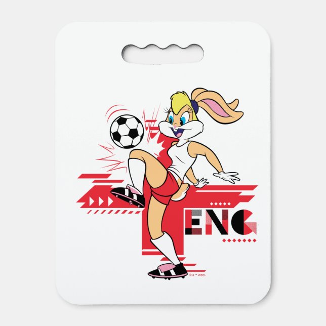 Lola Bunny Team England Soccer Graphic Seat Cushion (Front Vertical)