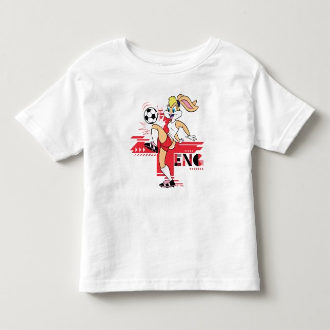Lola Bunny Team England Soccer Graphic Toddler T-shirt (Front)