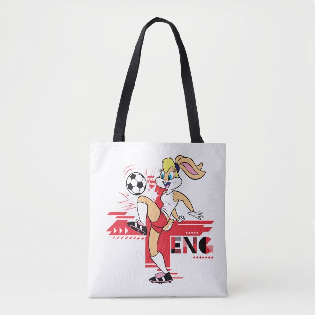 Lola Bunny Team England Soccer Graphic Tote Bag (Front)