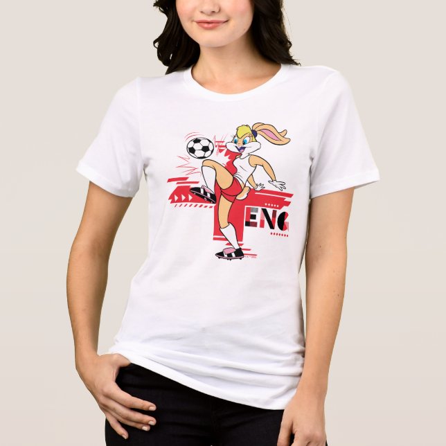 Lola Bunny Team England Soccer Graphic Tri-Blend Shirt (Front)